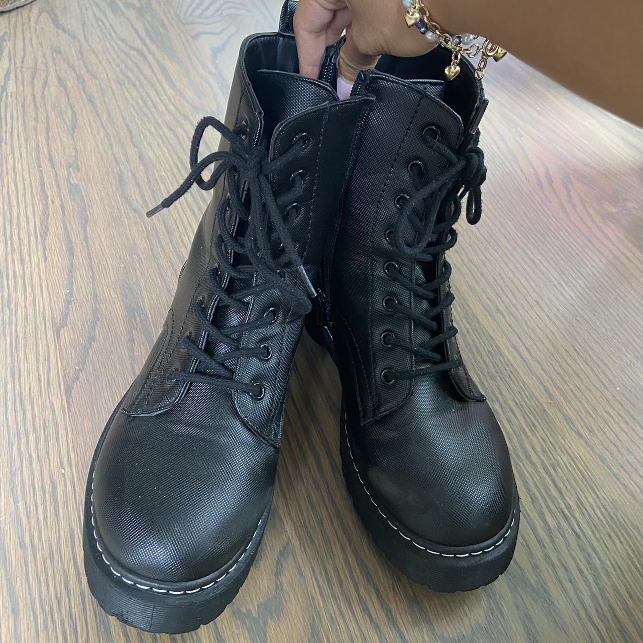 Black combat boots Doc marten dupes Worn 3 times max... - Depop