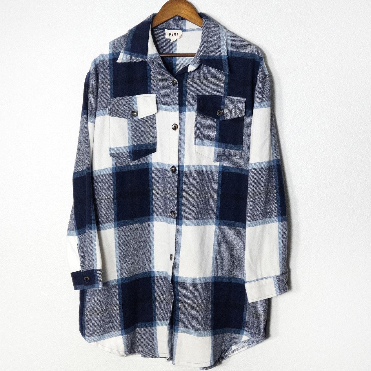 Source Unknown Women's Shacket Jacket - Grey/Whit… - image 1