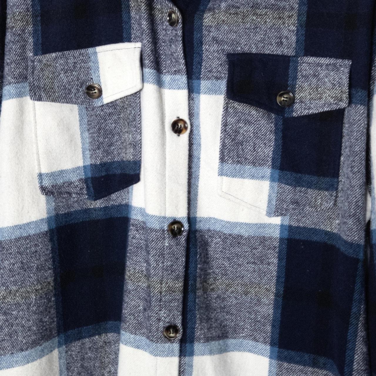 Source Unknown Women's Shacket Jacket - Grey/Whit… - image 4