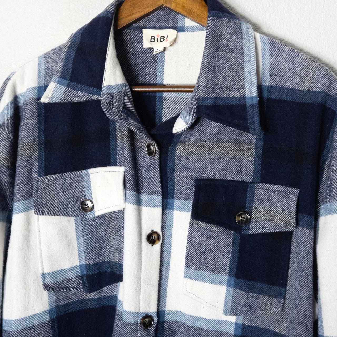 Source Unknown Women's Shacket Jacket - Grey/Whit… - image 3