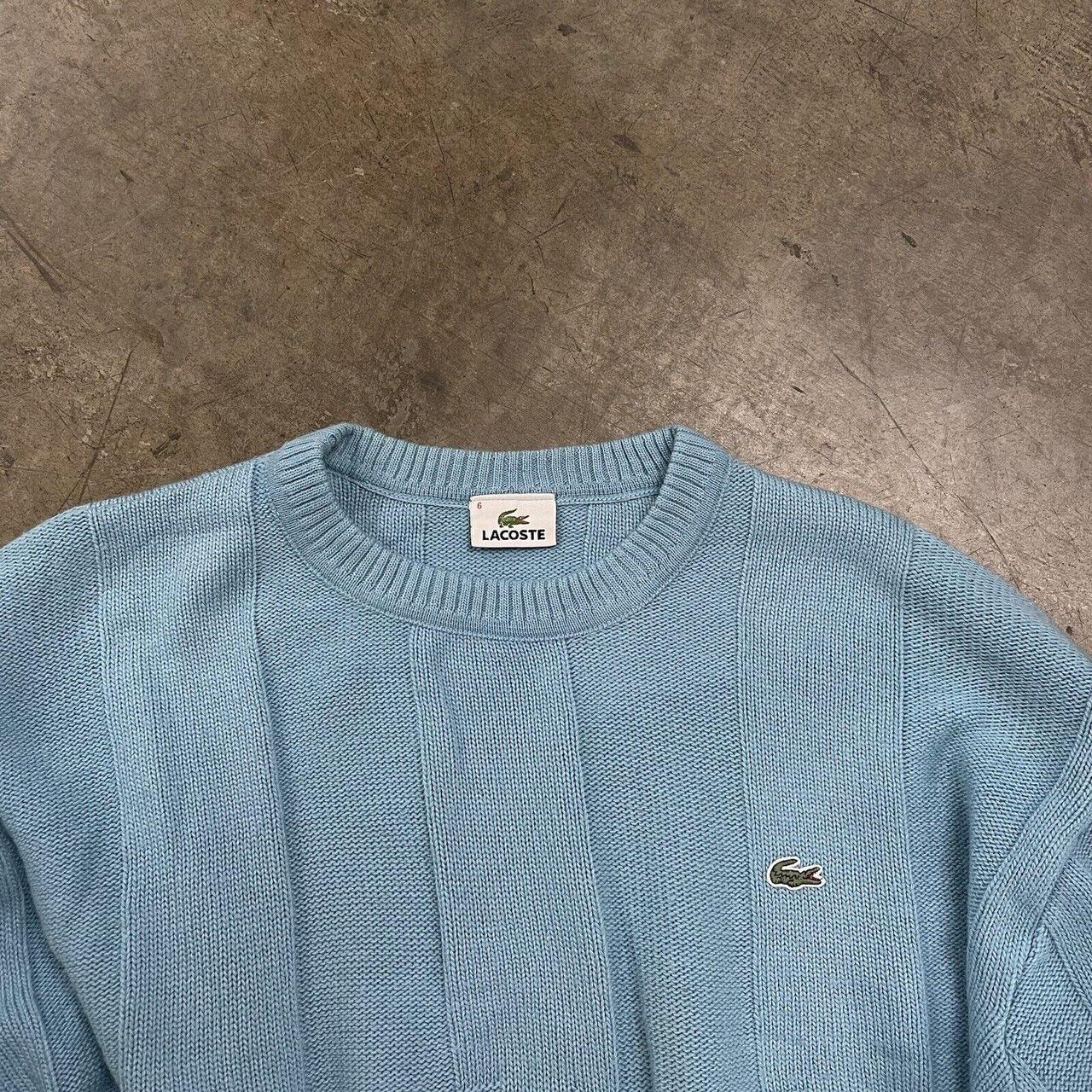 Lacoste Jumper Knit Crew Neck Vintage Knitted... - Depop