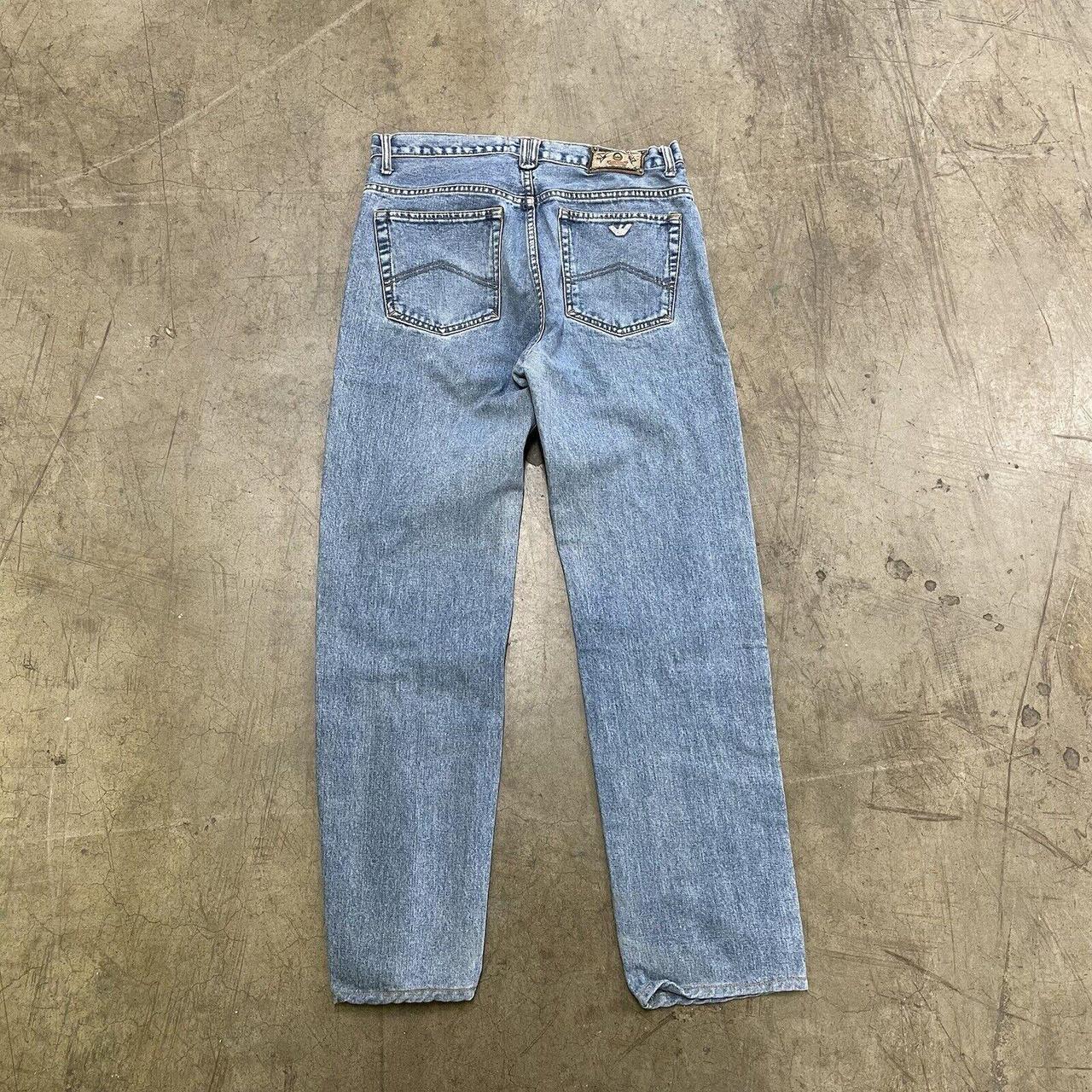 Armani Denim Jeans USA 90s True Blue Vintage... - Depop