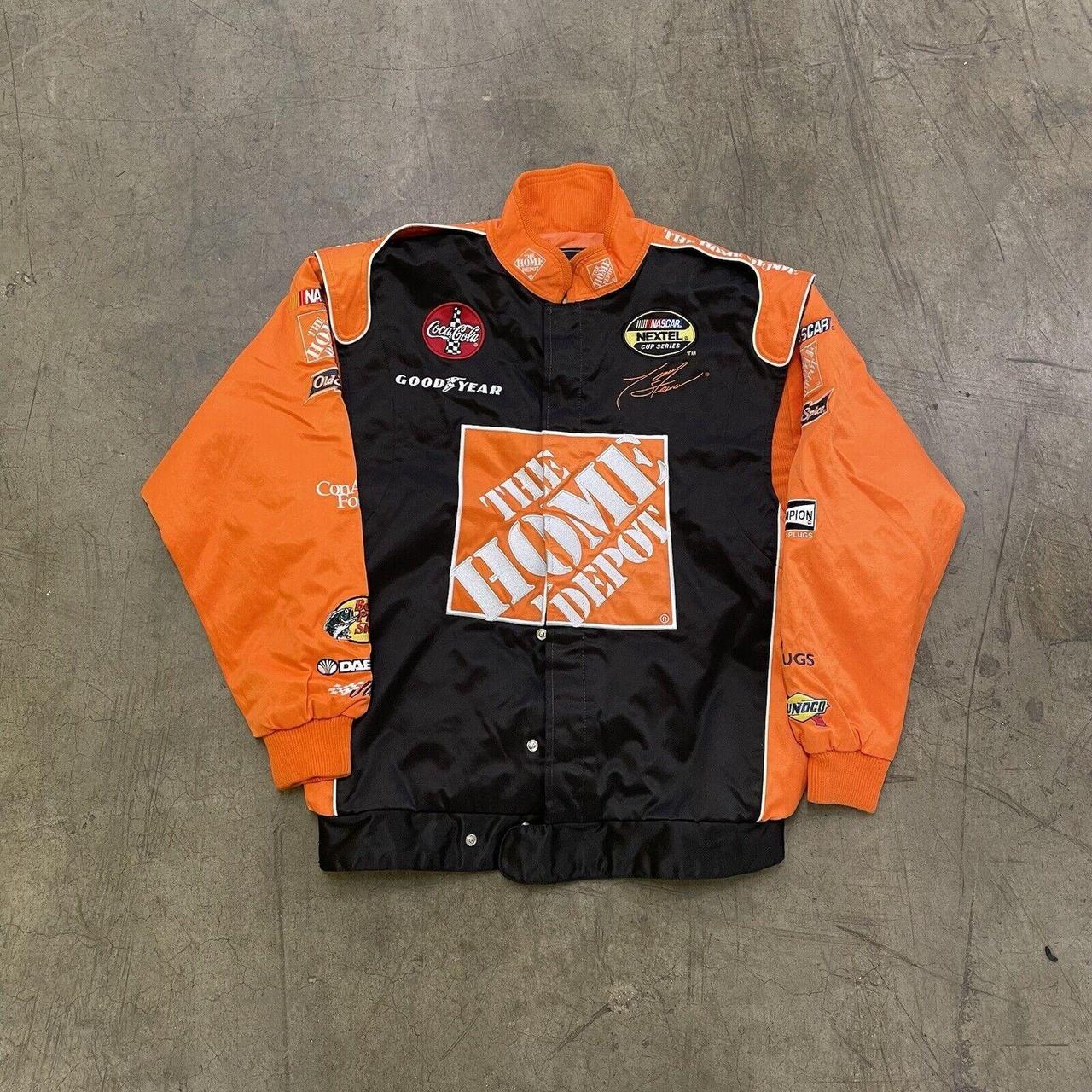 Nascar Racing Jacket Home Depot Snap Vintage Bomber... - Depop