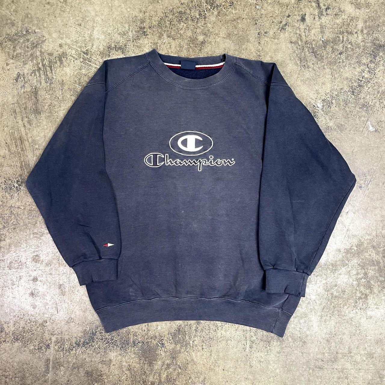 Champion Sweatshirt Vintage 90s Spellout Sports... - Depop