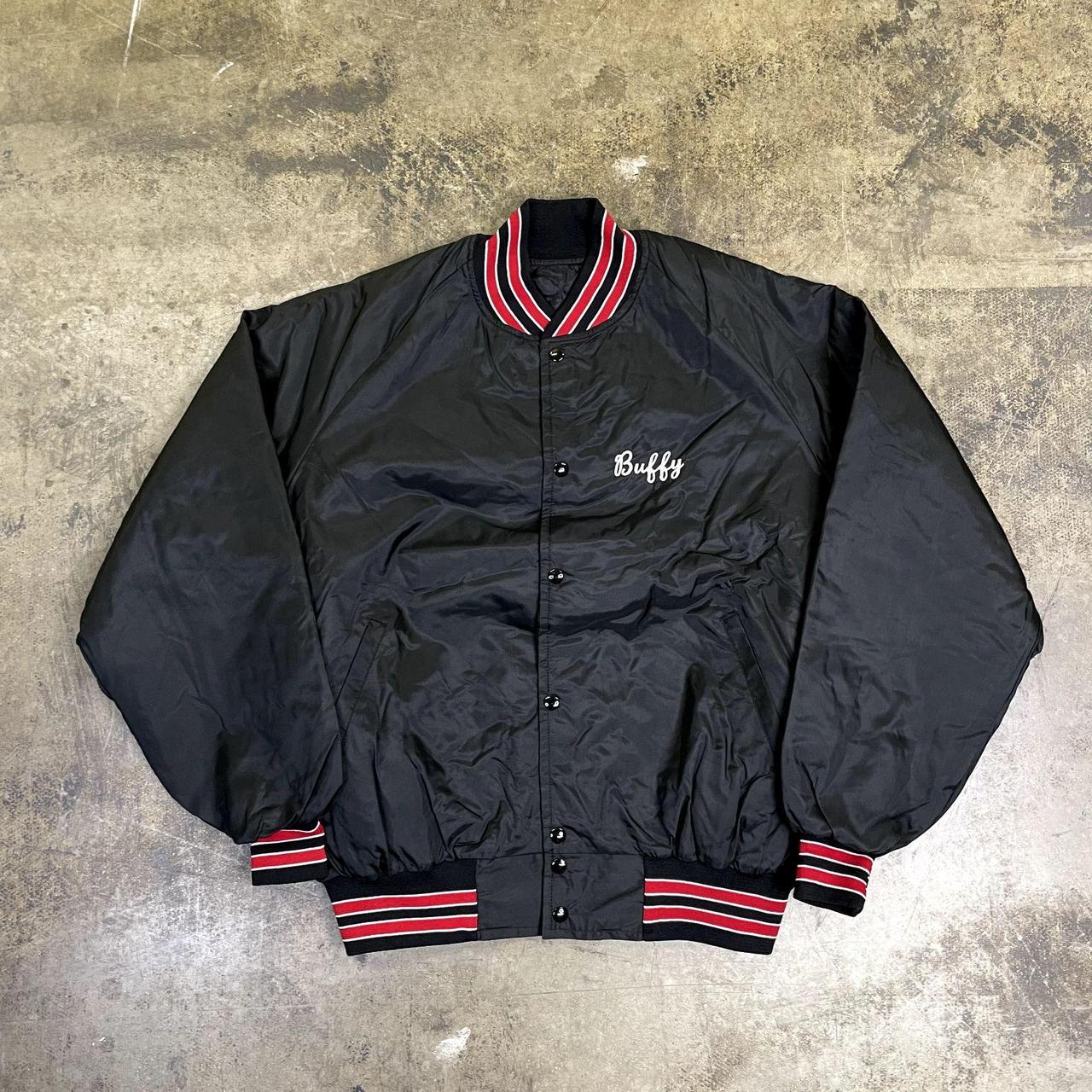 Vintage Bomber Jacket Satin USA Baseball 90s Sports... - Depop