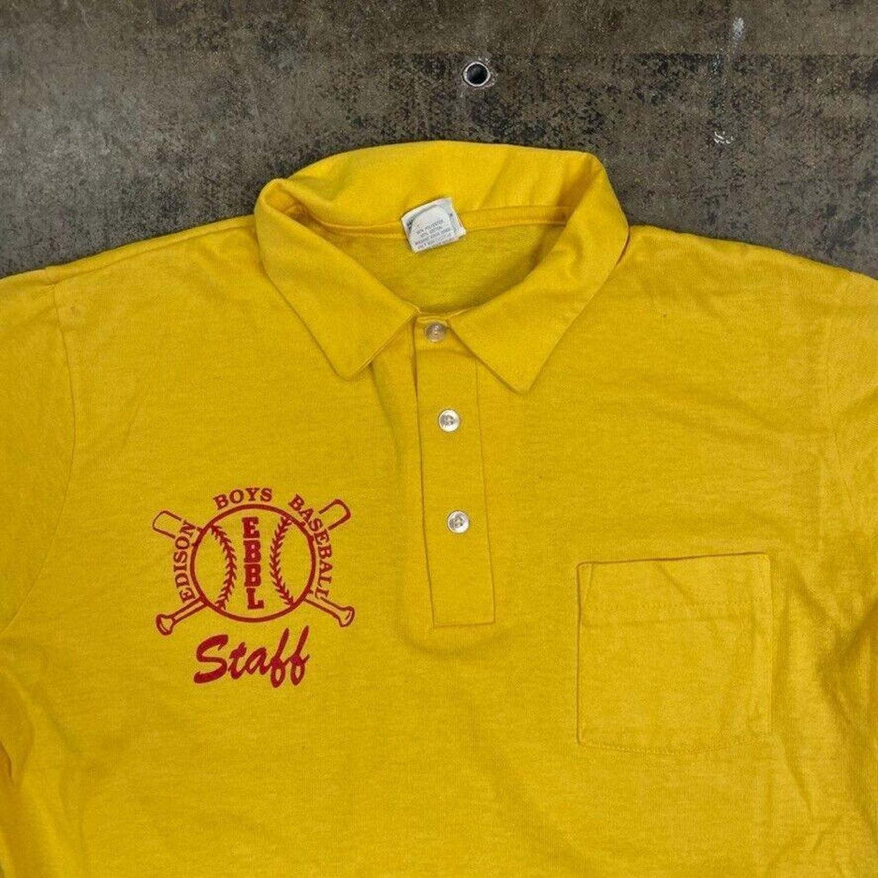 90s USA Polo Shirt Vintage Short Sleeve Baseball... - Depop