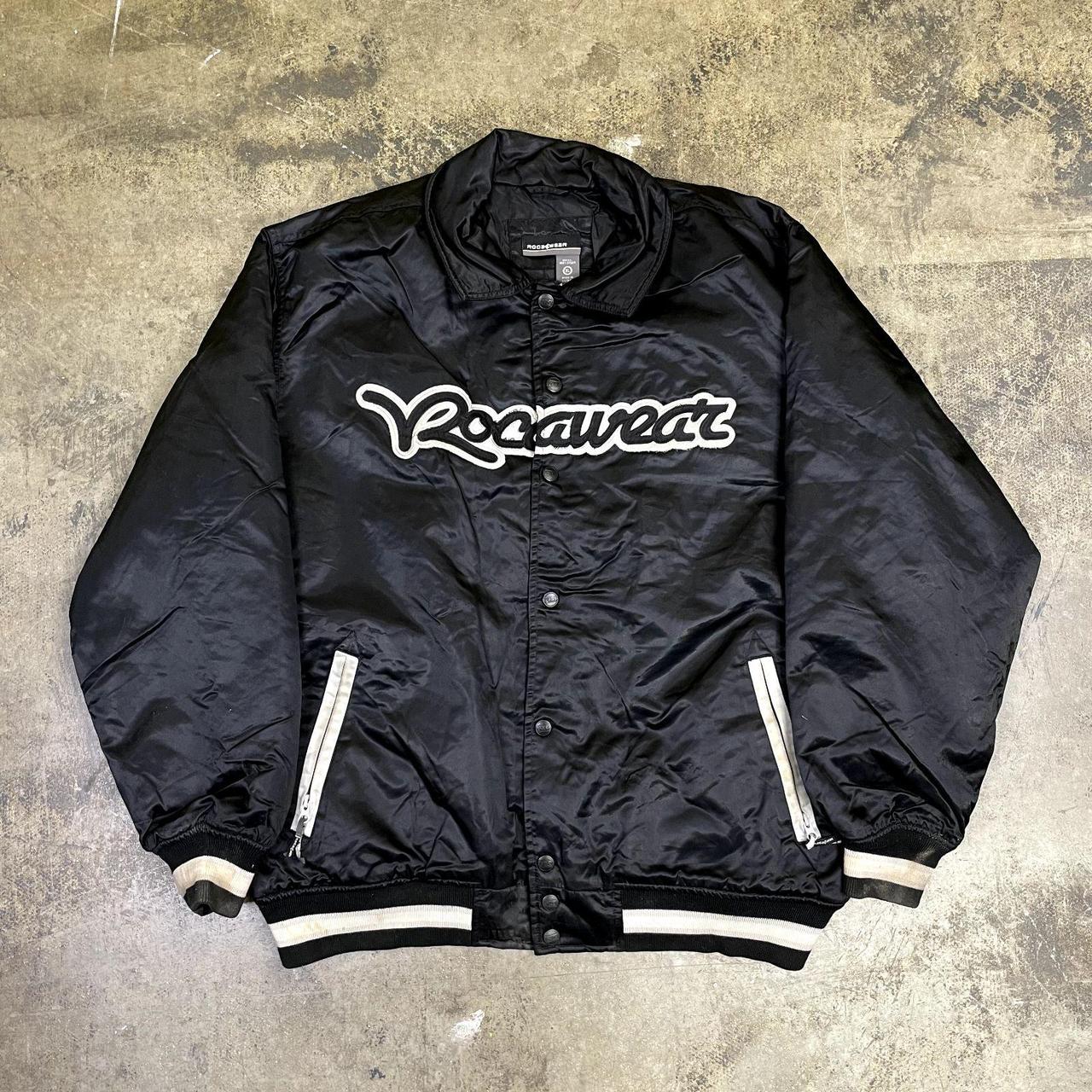 Vintage Rocawear Bomber Jacket Satin USA 90s Sports... - Depop