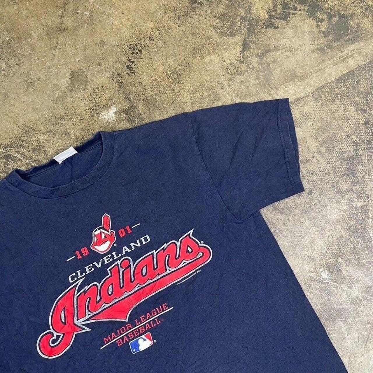 Vintage Cleveland Indians Medium Blue T-shirt Baseball MLB American League