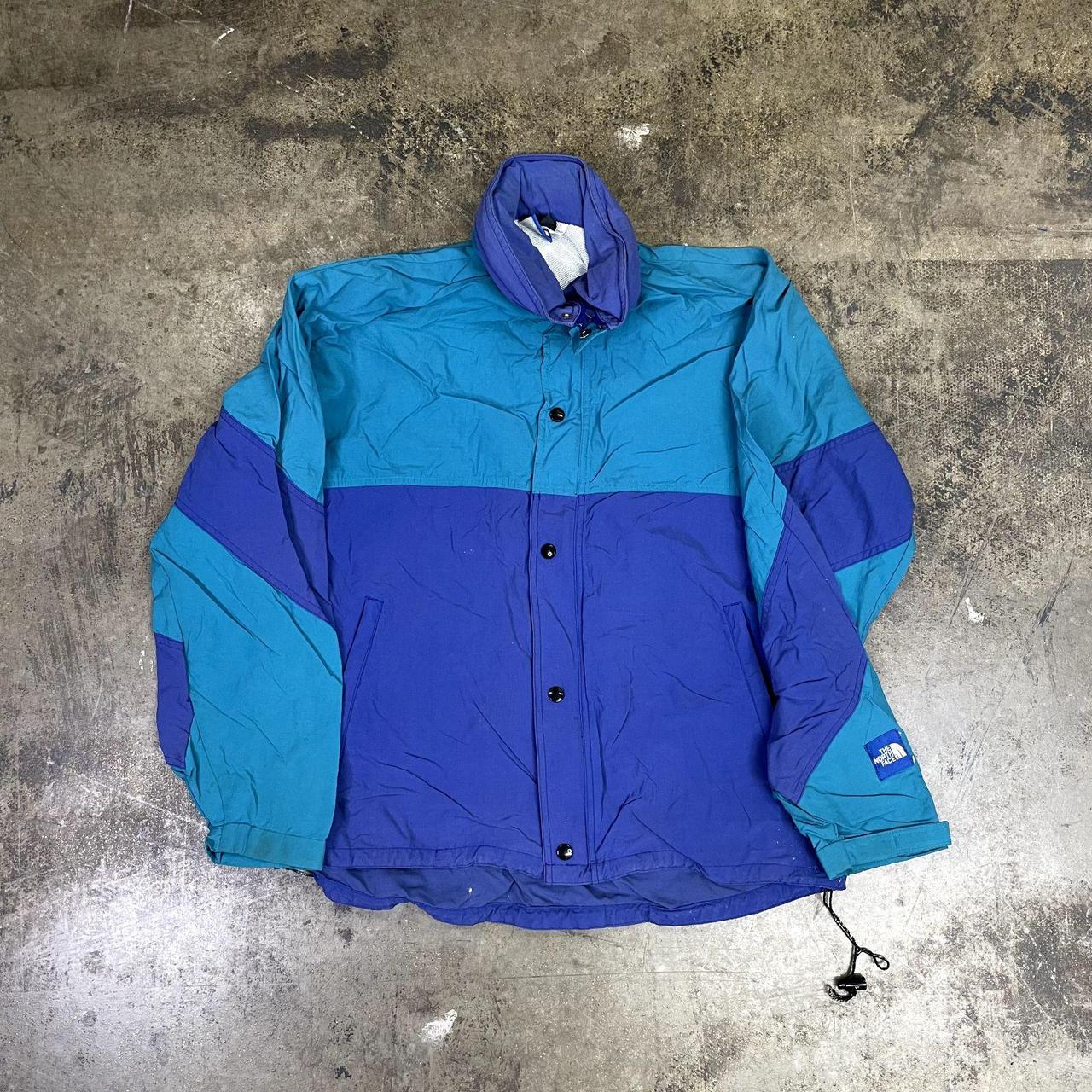 The North Face Rain Coat 80s Outdoor Vintage Jacket... - Depop