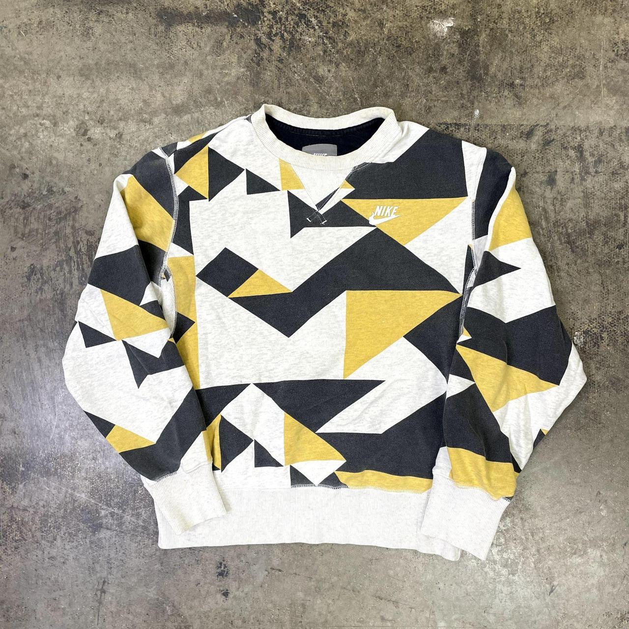 Nike Sweatshirt Swoosh Abstract Print Sportswear... - Depop