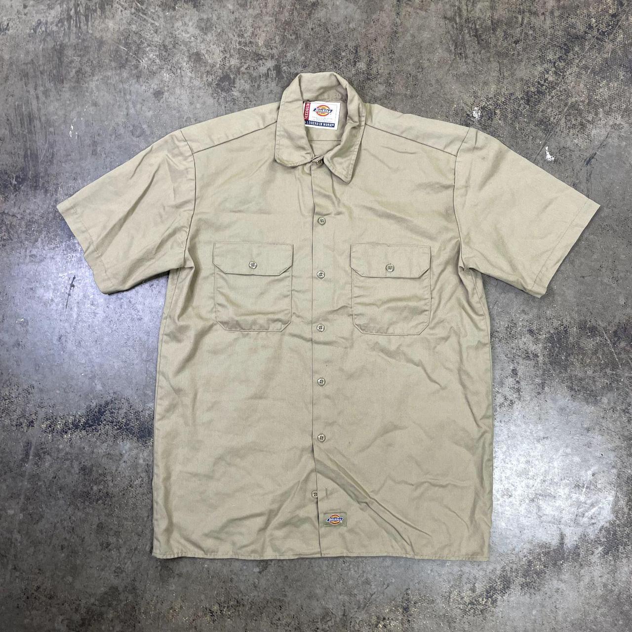 Dickies Shirt Y2K Short Sleeve Button Up Workwear... - Depop