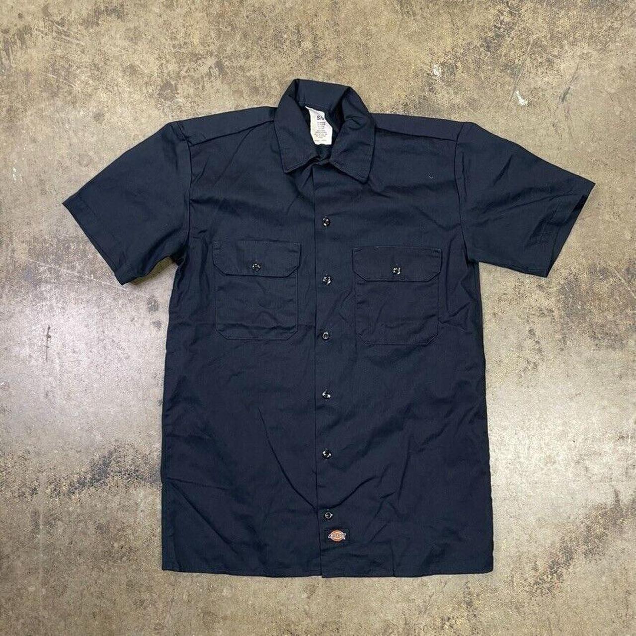 Dickies Shirt Y2K Short Sleeve Button Up Workwear... - Depop