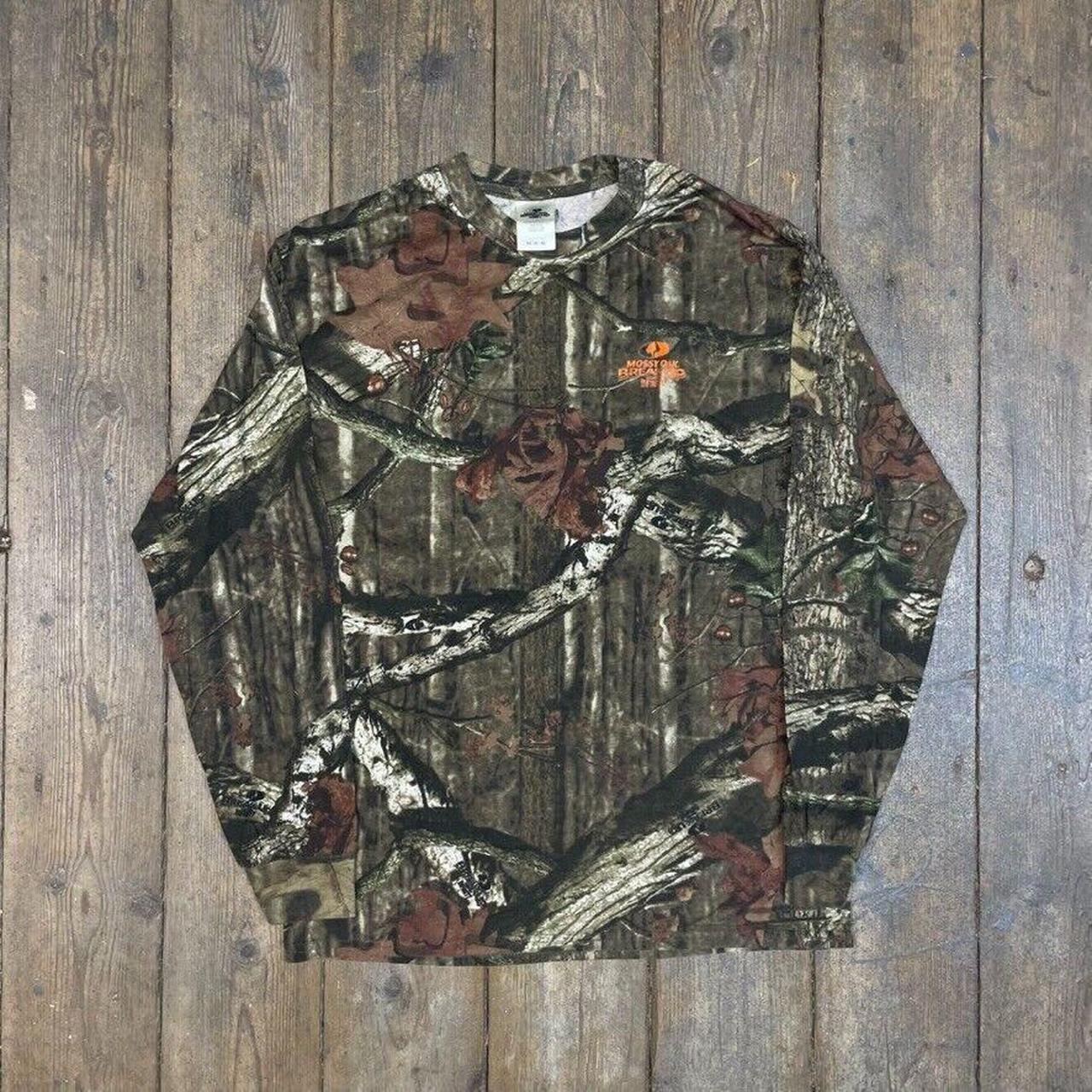 RealTree T-Shirt Y2K USA Long Sleeve Camo Army... - Depop