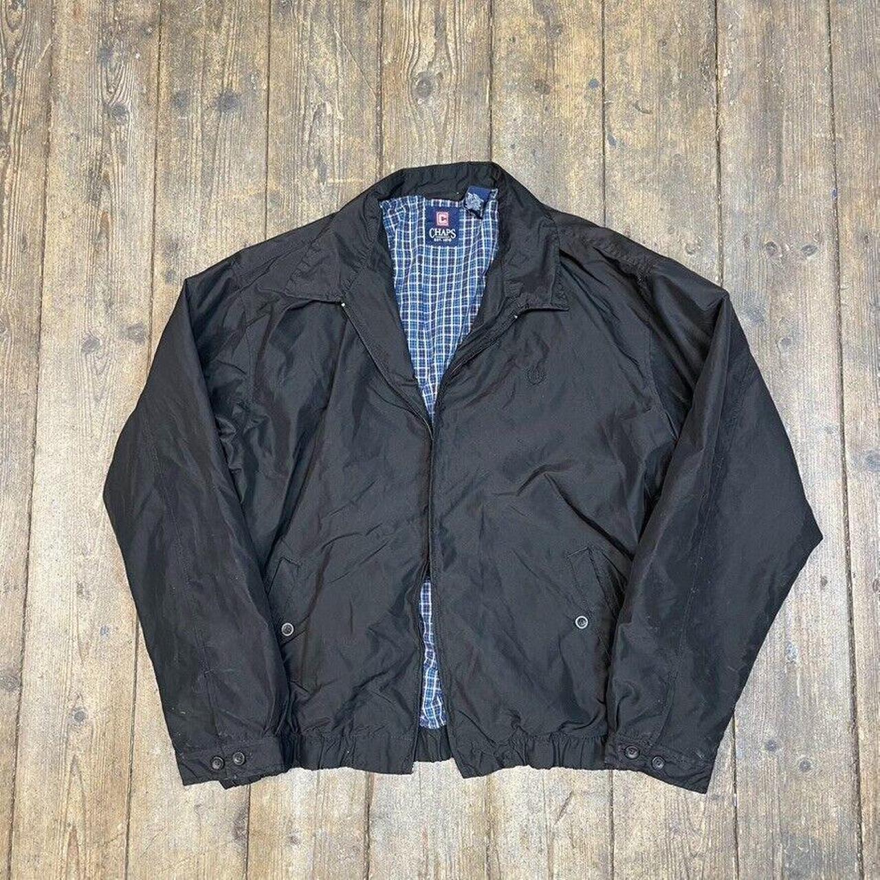 Vintage Chaps Ralph Lauren Leather Varsity Jacket Men’s Large Black