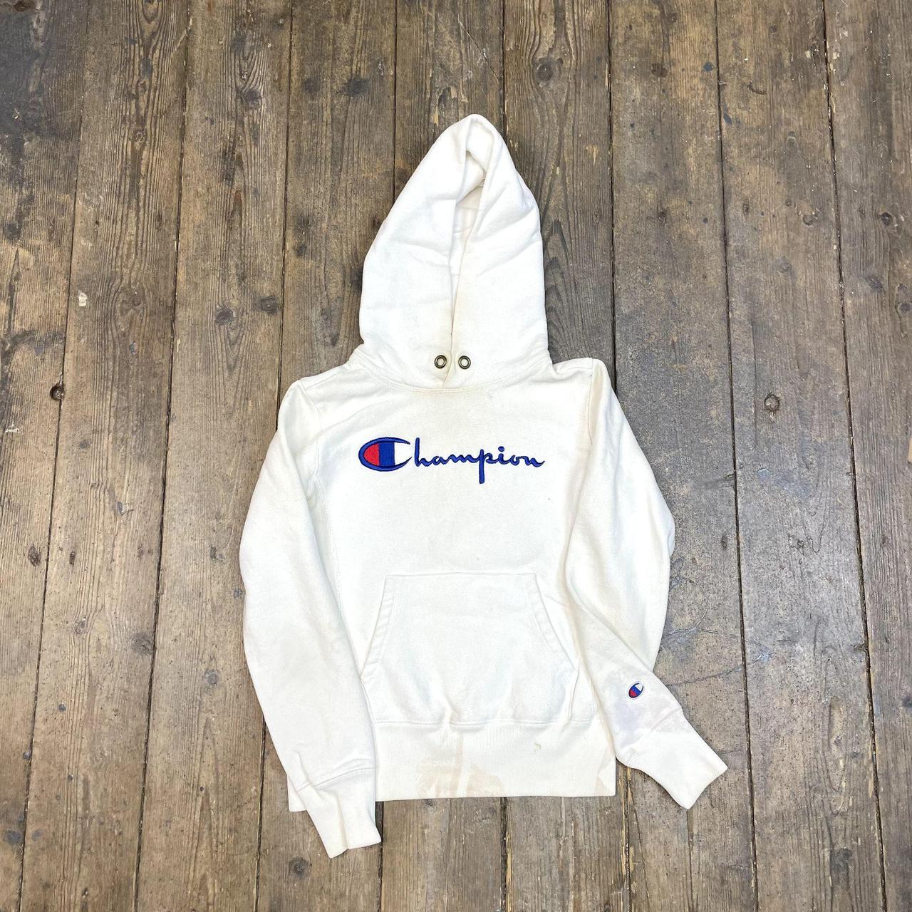 Champion Hoodie Y2K Reverse Weave Sports Sweatshirt,... - Depop