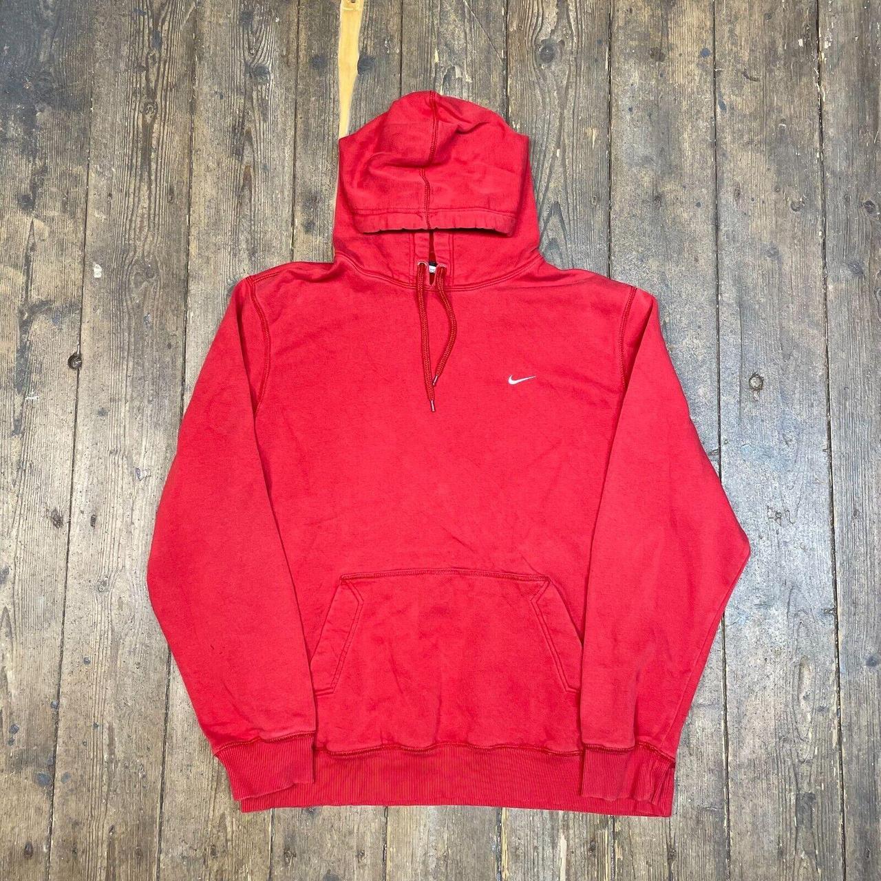 Nike hoodie red swoosh hot sale