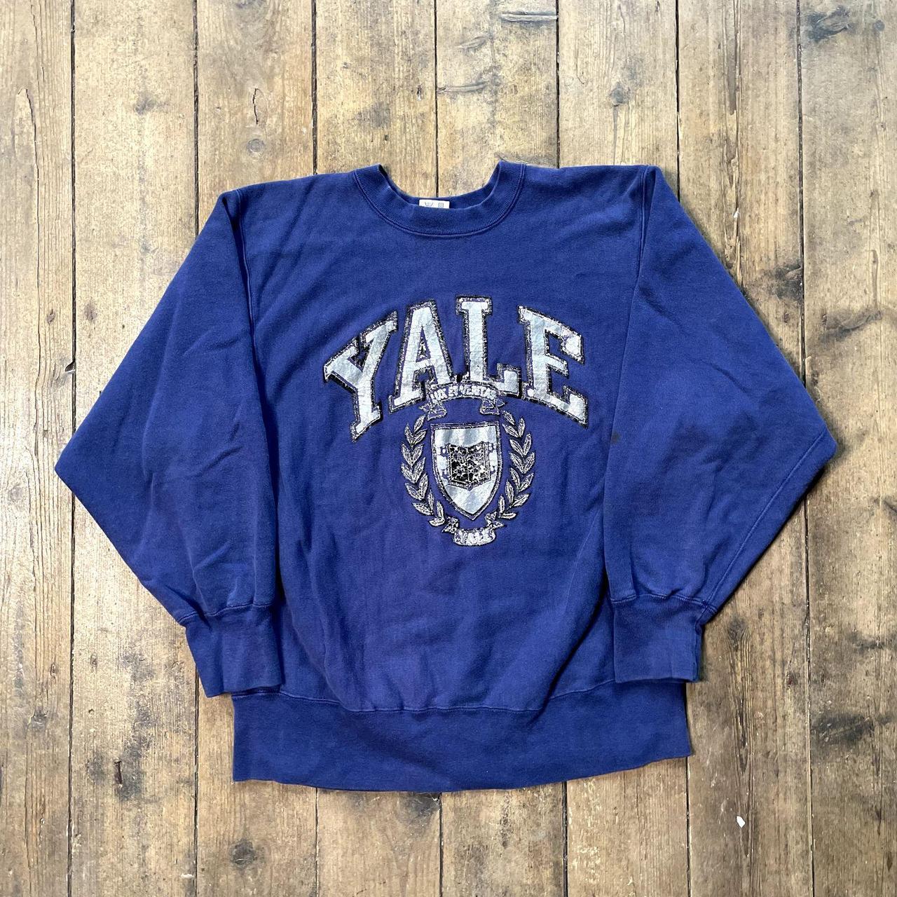 Champion Sweatshirt Reverse Weave 80s Yale College... - Depop