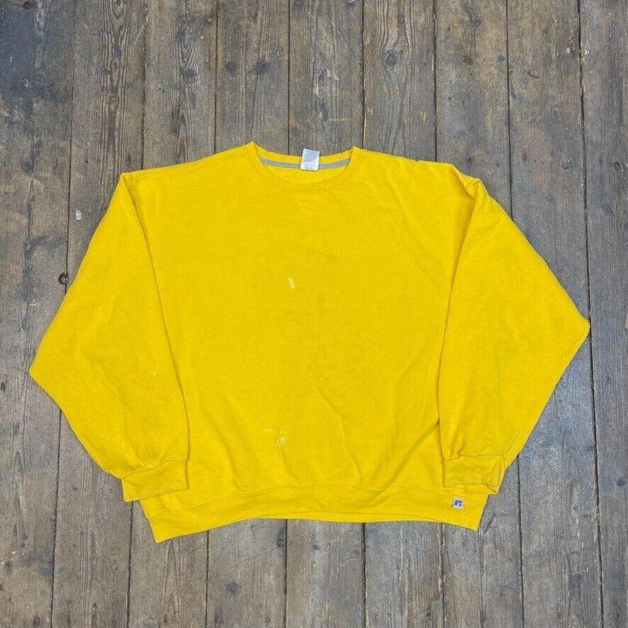 Russell athletic 2024 yellow sweatshirt