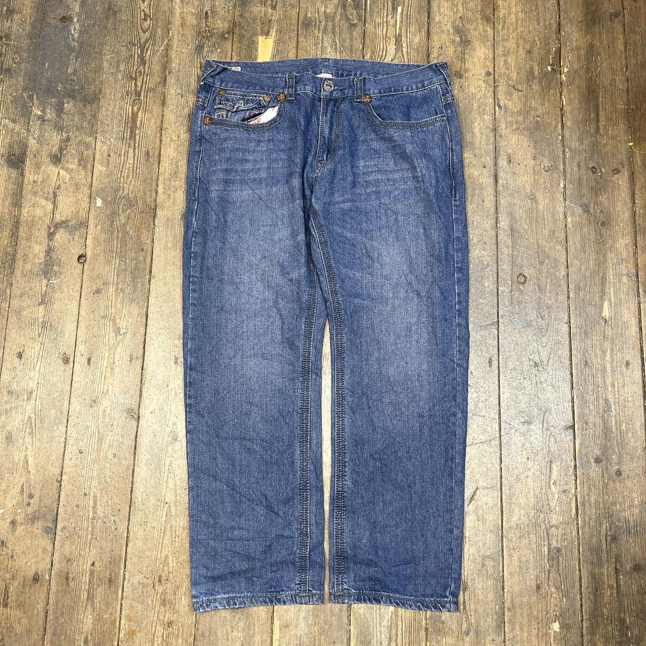 True Religion Jeans Y2K Joey Super T Denim USA Pants... - Depop