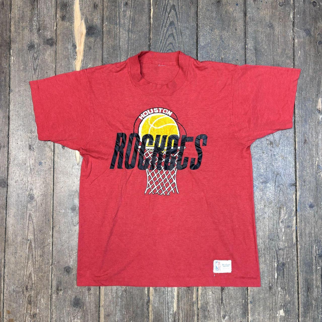 Houston Rockets Graphic T-Shirt 90s NBA Basketball... - Depop