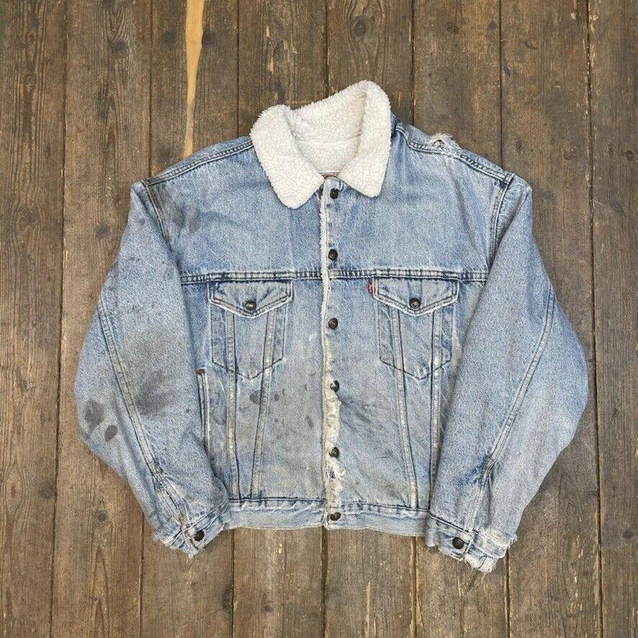 Levis Denim Jacket Sherpa Lined Vintage Y2K Bomber. Depop