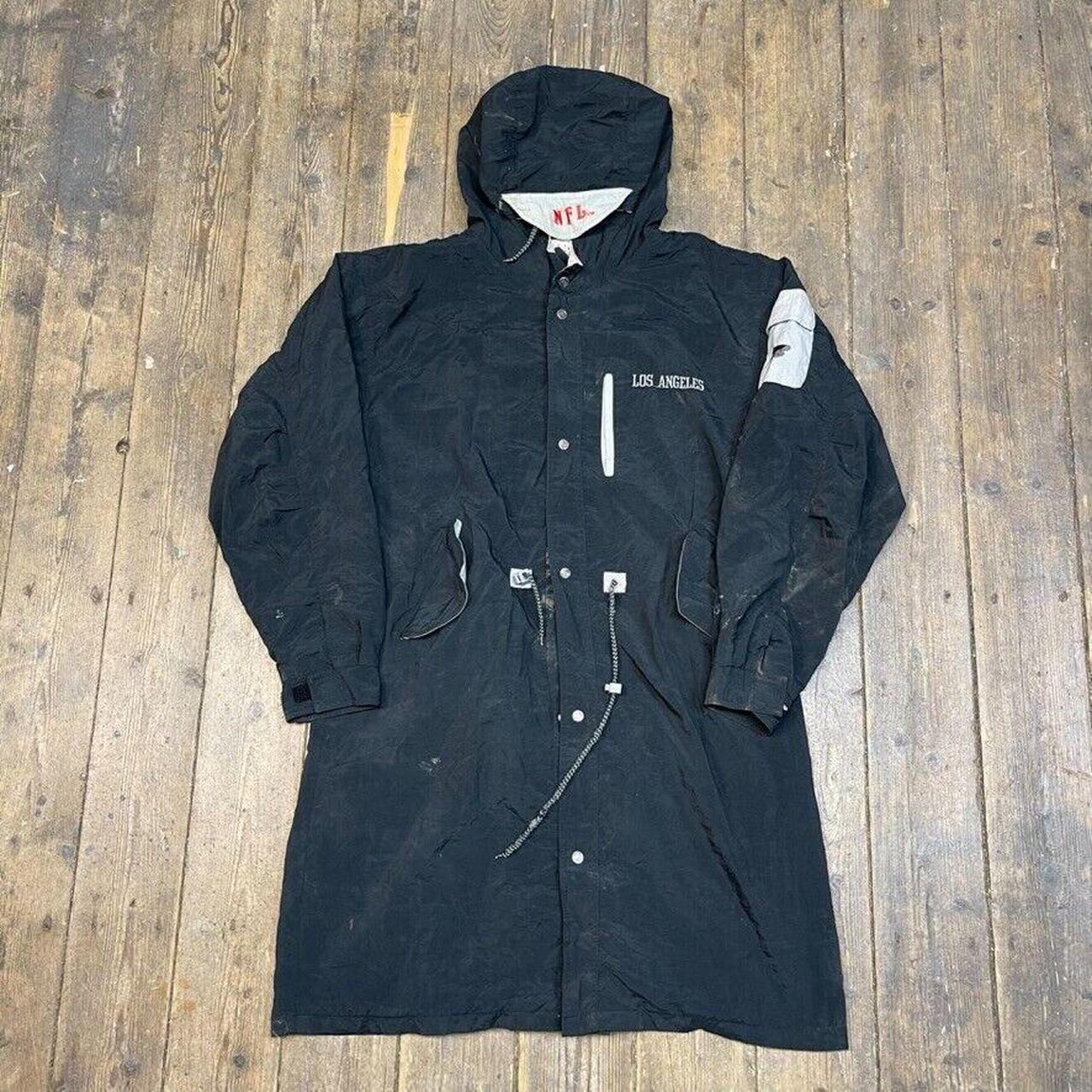 LA Raiders Rain Jacket 90s Full Zip NFL Sports Parka | Depop