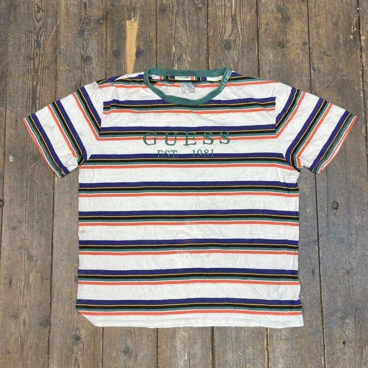 Striped guess shirt mens online