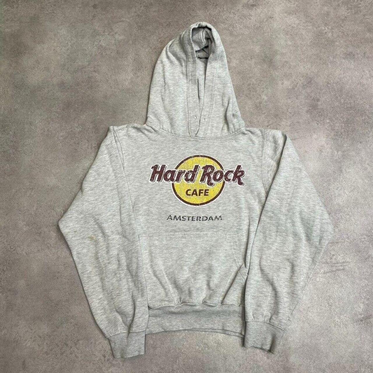 Hard Rock Cafe Hoodie Womens Amsterdam Y2K Spellout. Depop