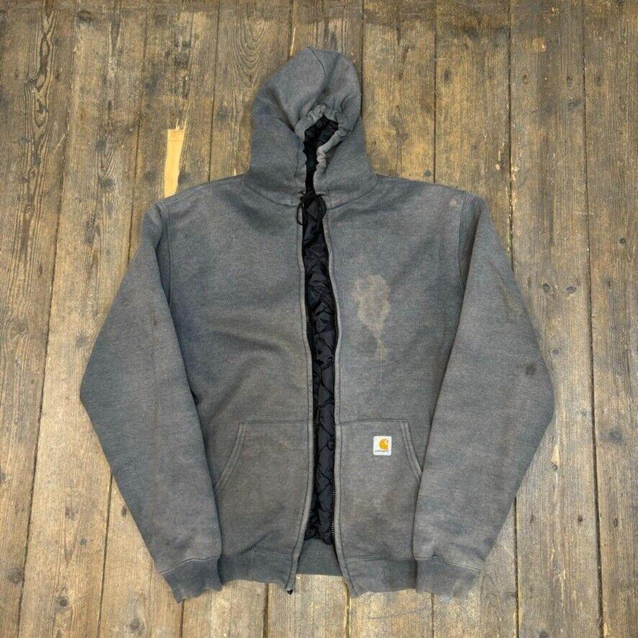 Carhartt Hoodie Full Zip Quilt Lined Workwear. Depop