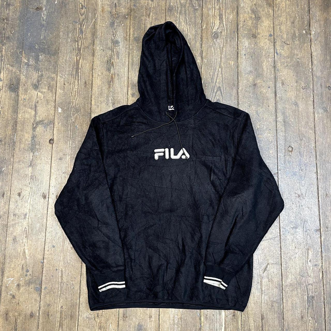 Fila men's black hoodie best sale