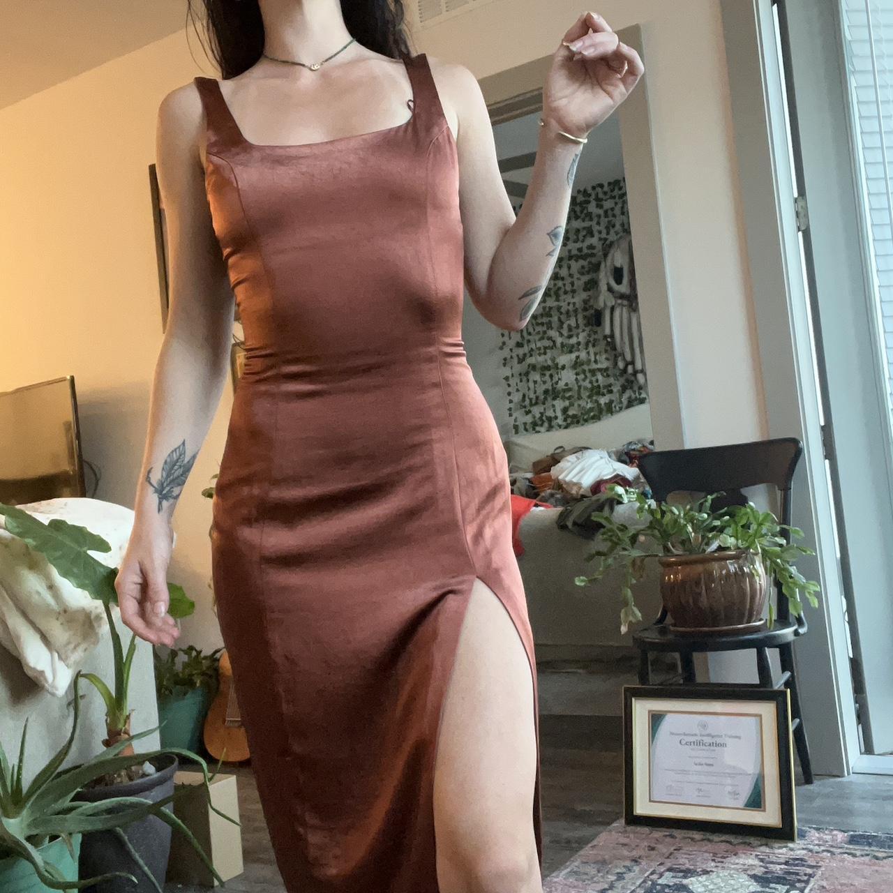 Burgundy skin tight sales dress