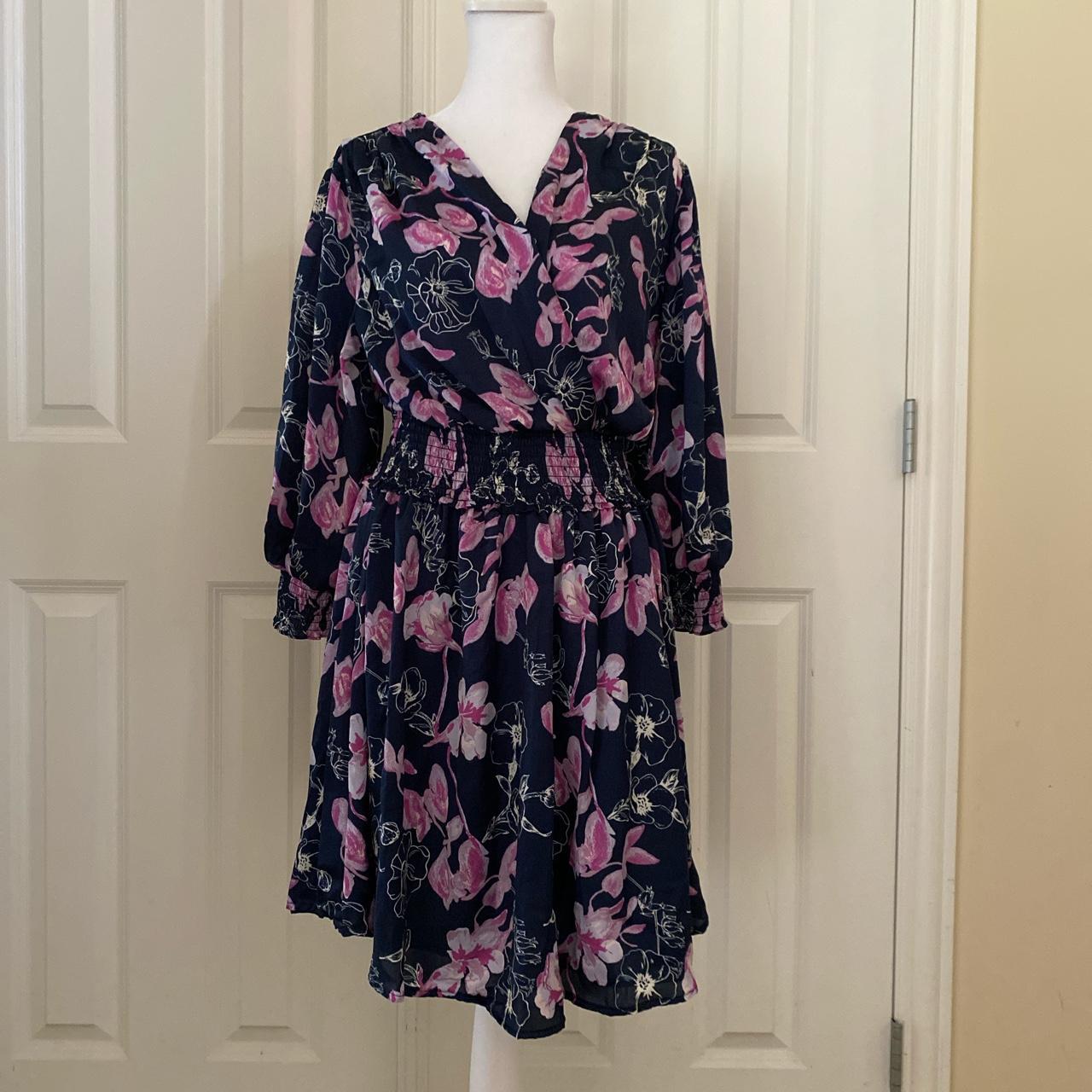 Old navy purple floral on sale dress