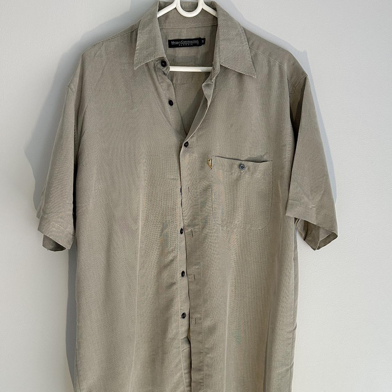 Men's Grey and Khaki Shirt | Depop