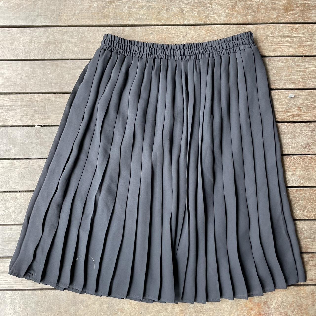 Gemilla Black pleated work skirt. Super cute! Knee... - Depop