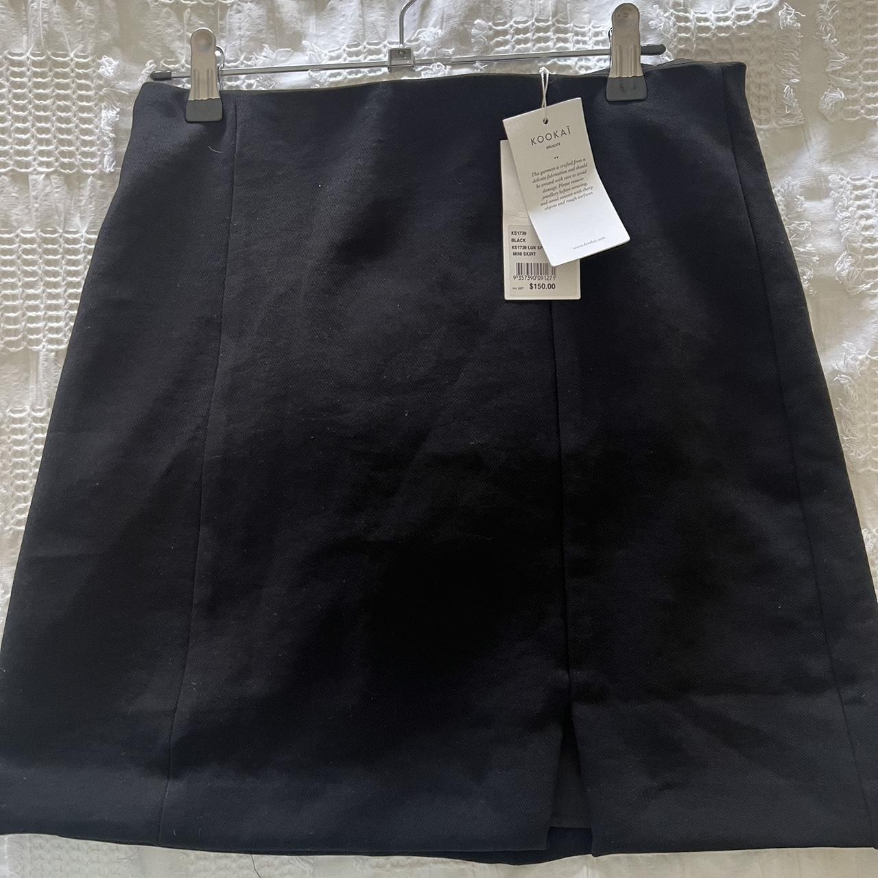 Kookai Lux Split Mini Skirt Black Never worn, tags... - Depop