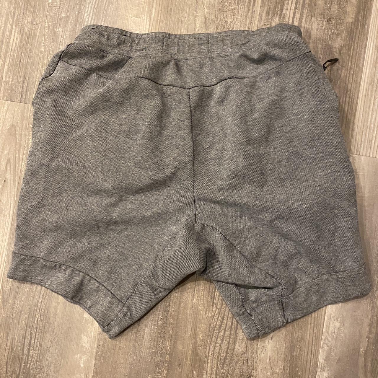 Nike Tech Fleece Dark Gray Shorts No Noticeable... - Depop