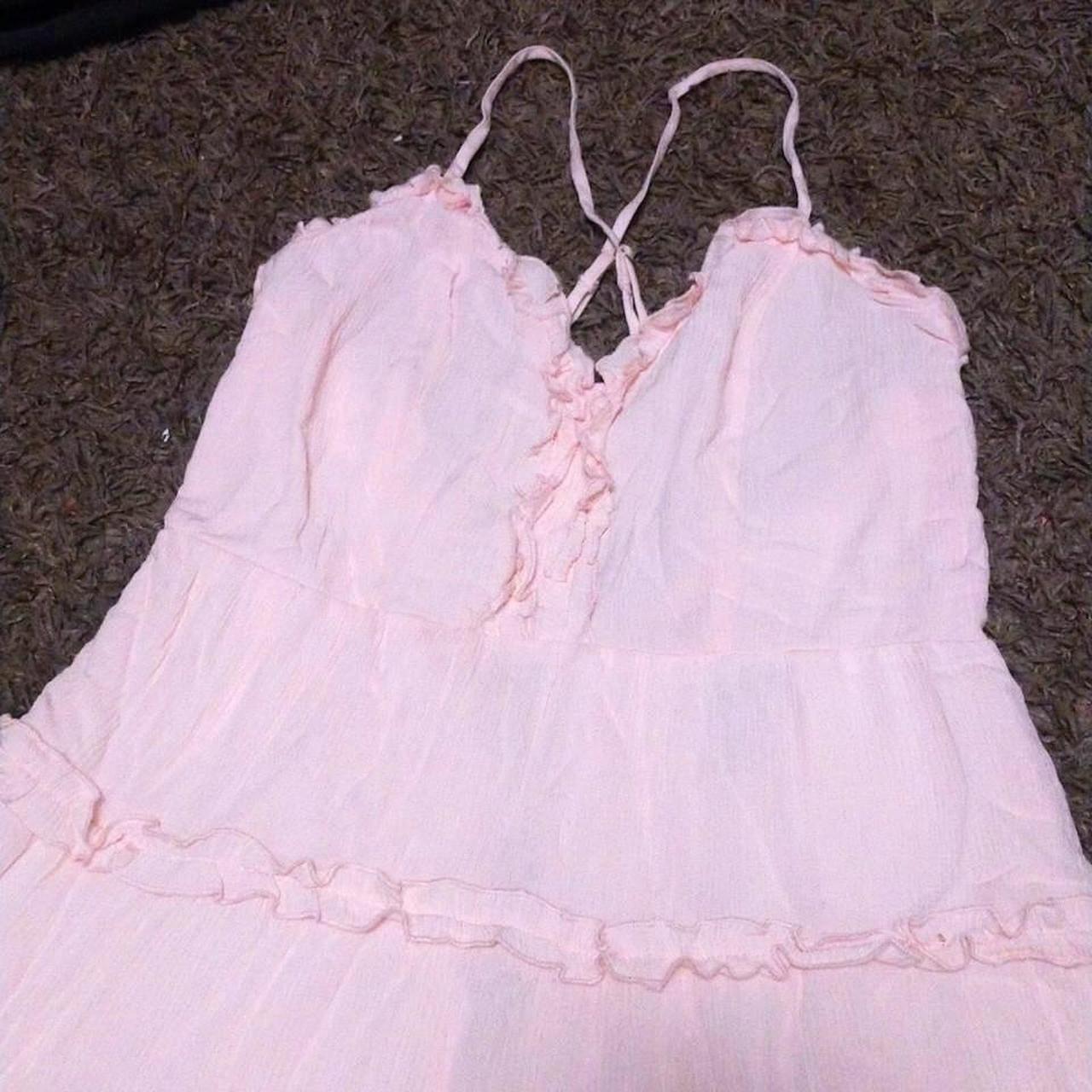 the most adorable light pink baby doll dress flowy... Depop
