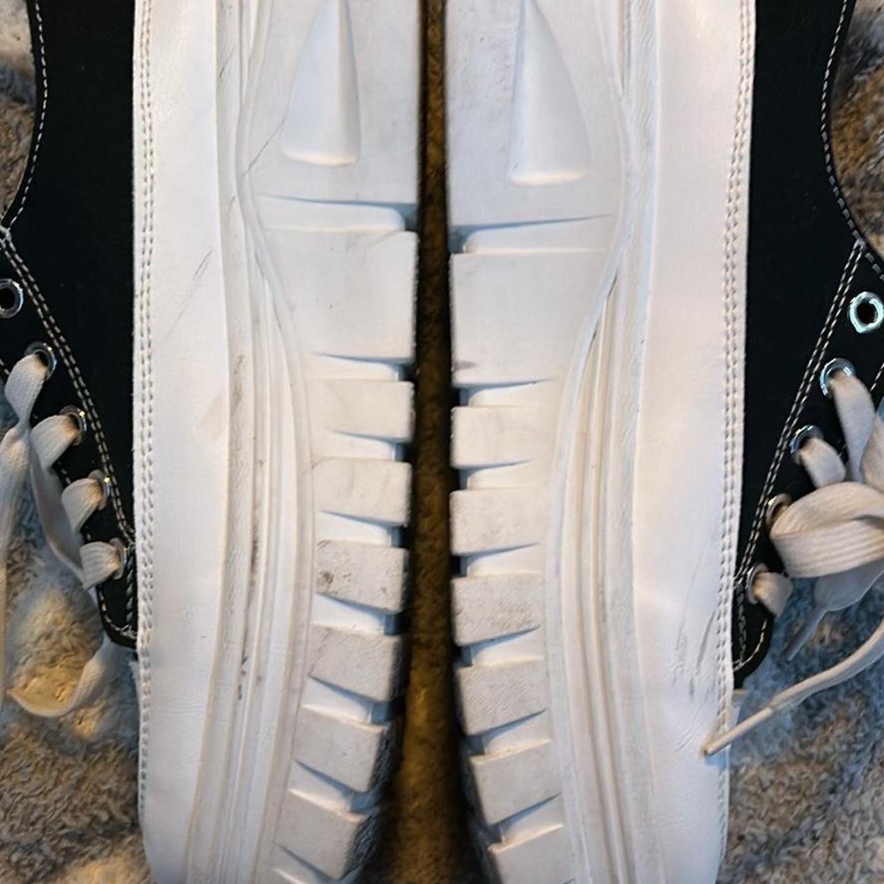 Converse dupes Black and white platform sneaks Worn... Depop