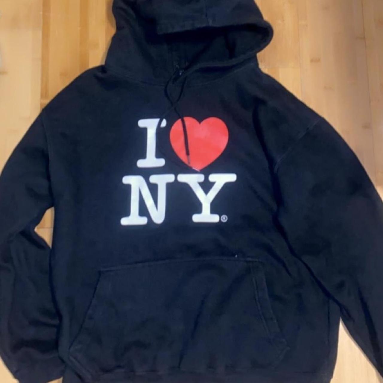 I ️ NY Hoodie Size L fits a bit tight #iheartny... - Depop