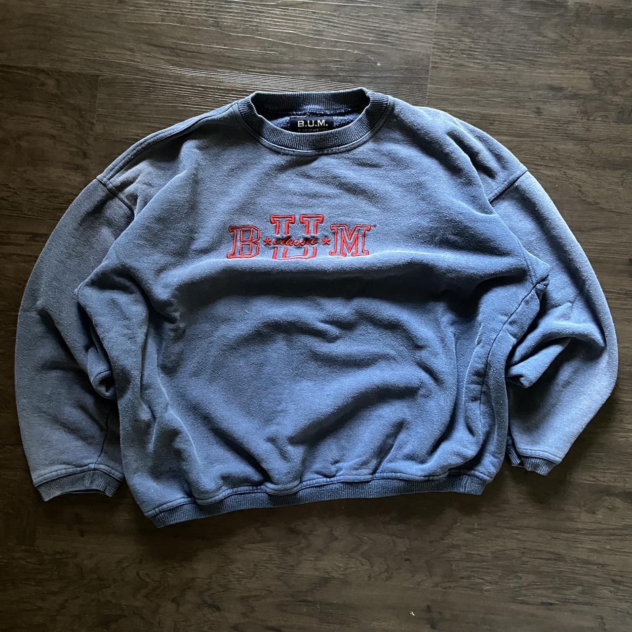 Embroidered bum crewneck Super nice fade - Depop