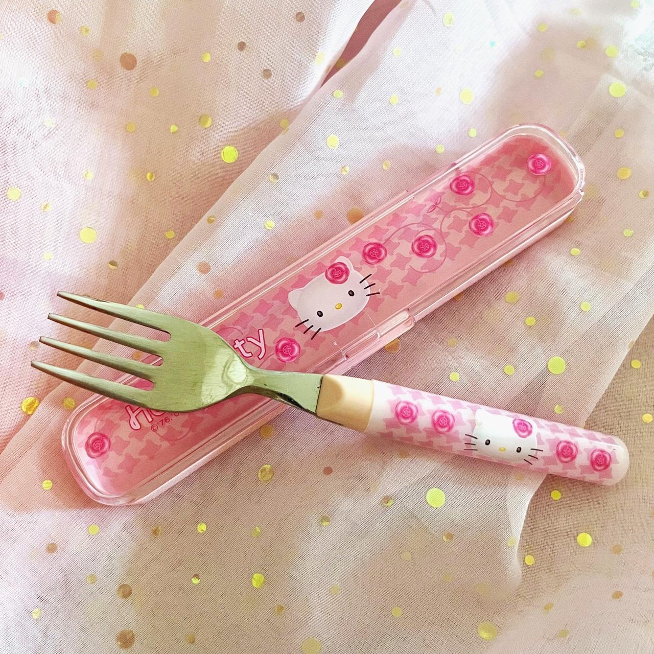 Good condition! 2001 Hello Kitty Fork with Plastic - Depop