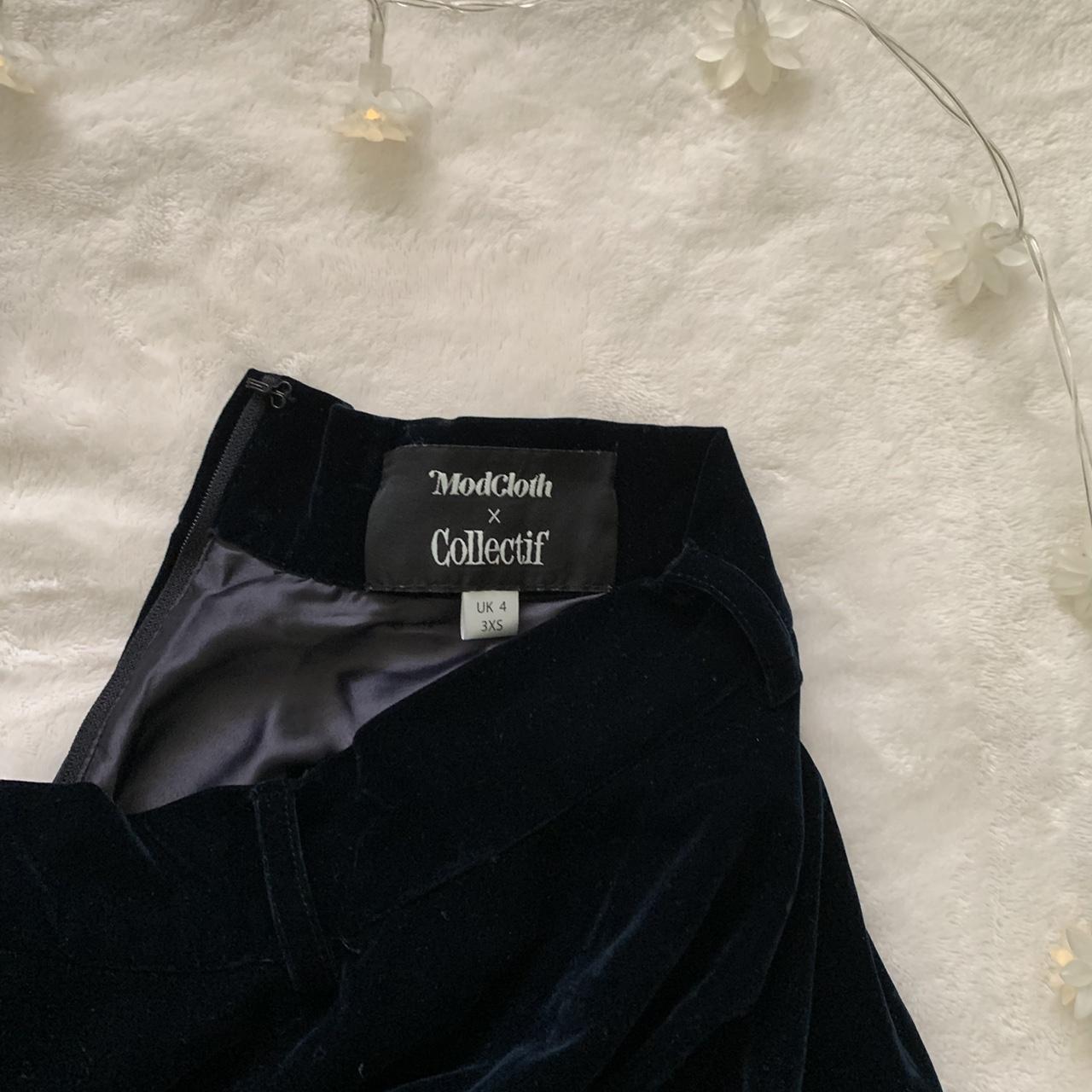 Collectif Women's Navy and Blue Skirt (2)