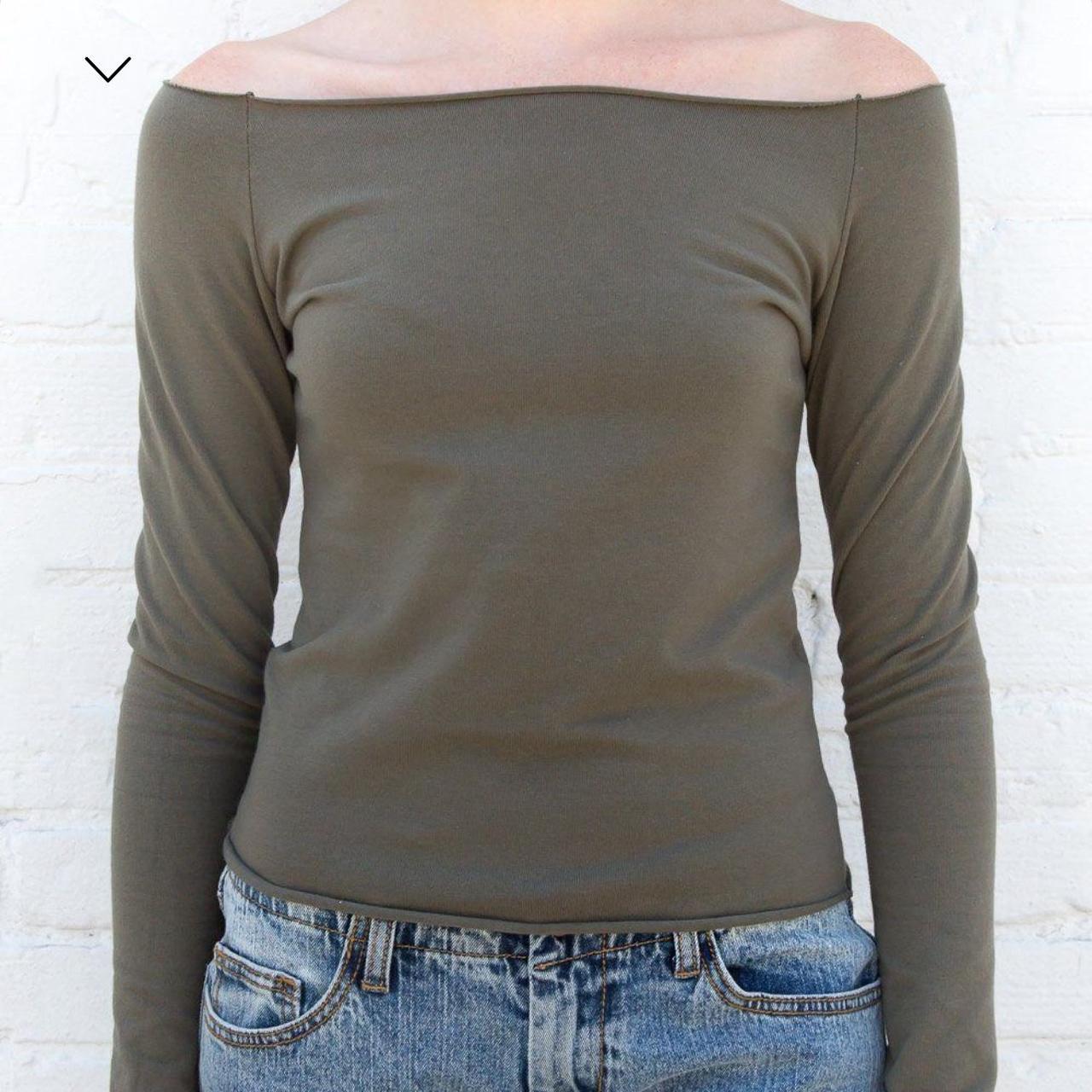 Brandy Melville Bonnie tops in Olive green and - Depop