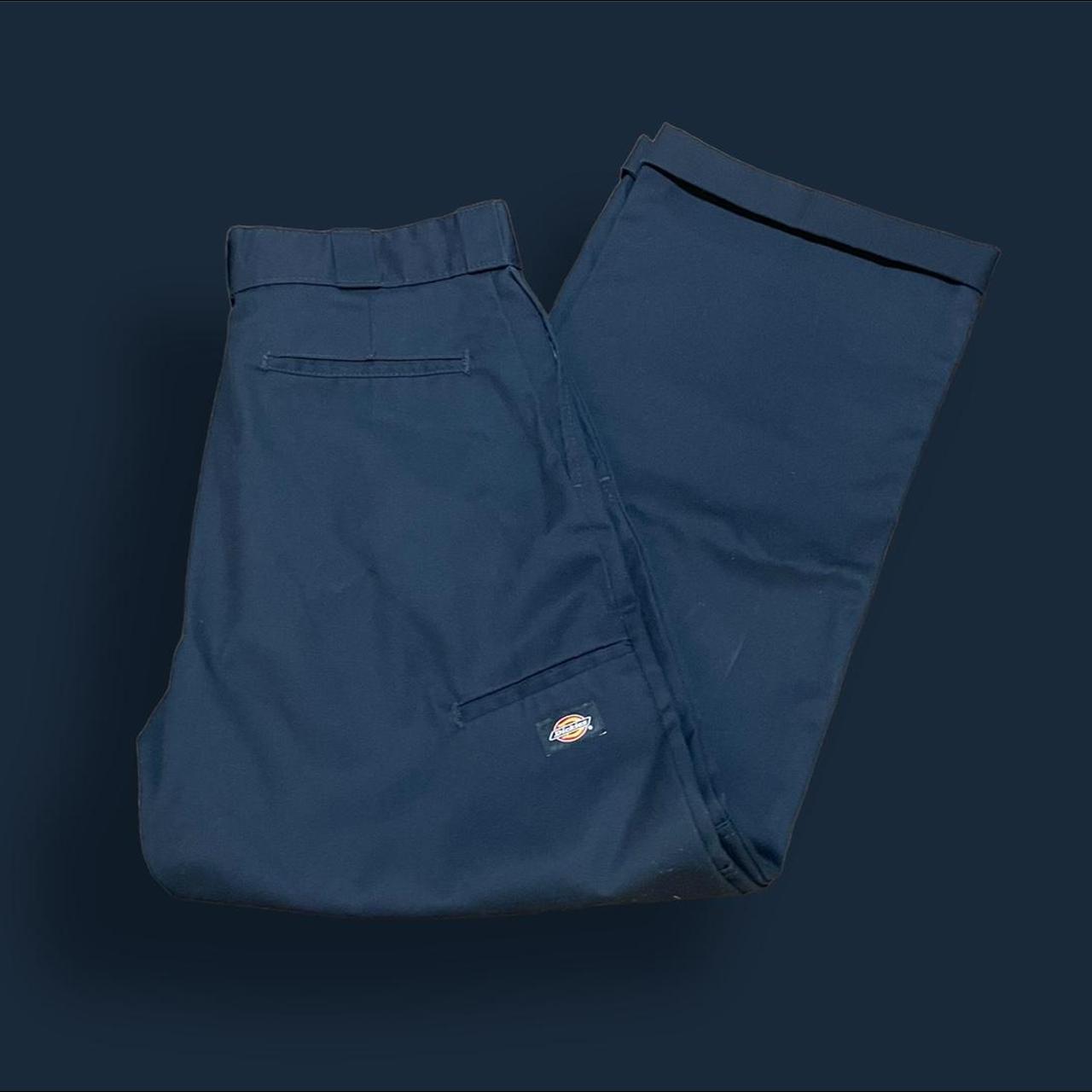 Dickies loose fit double knee navy work pants, men’s... Depop