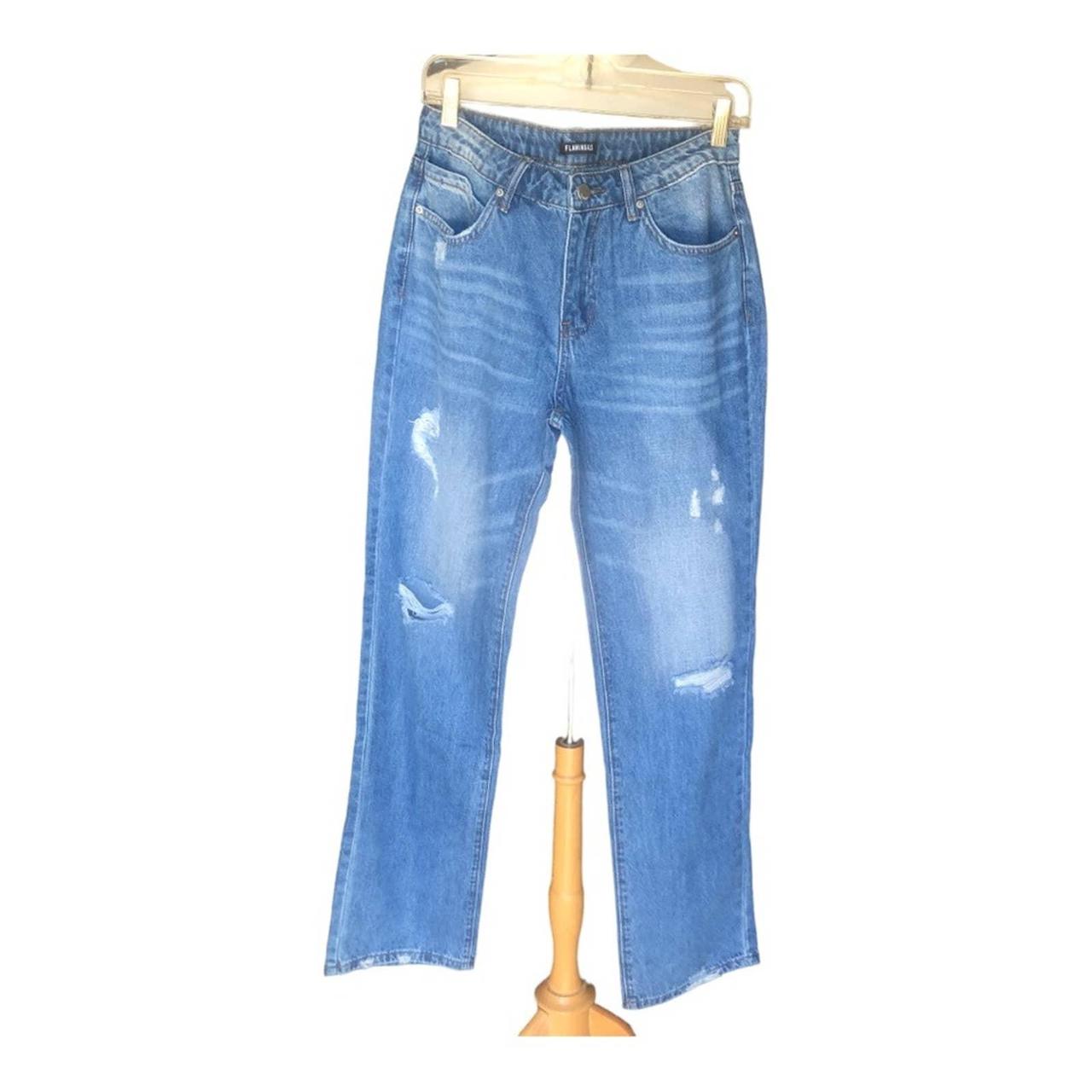 Flamingo Jeans Straight Leg - Med Blue Wash -... - Depop