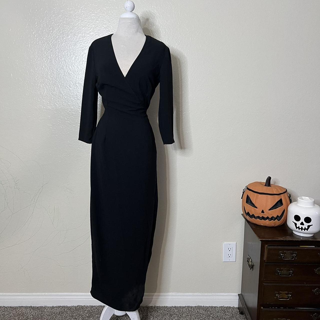 American apparel julliard wrap dress. Black crepe... - Depop