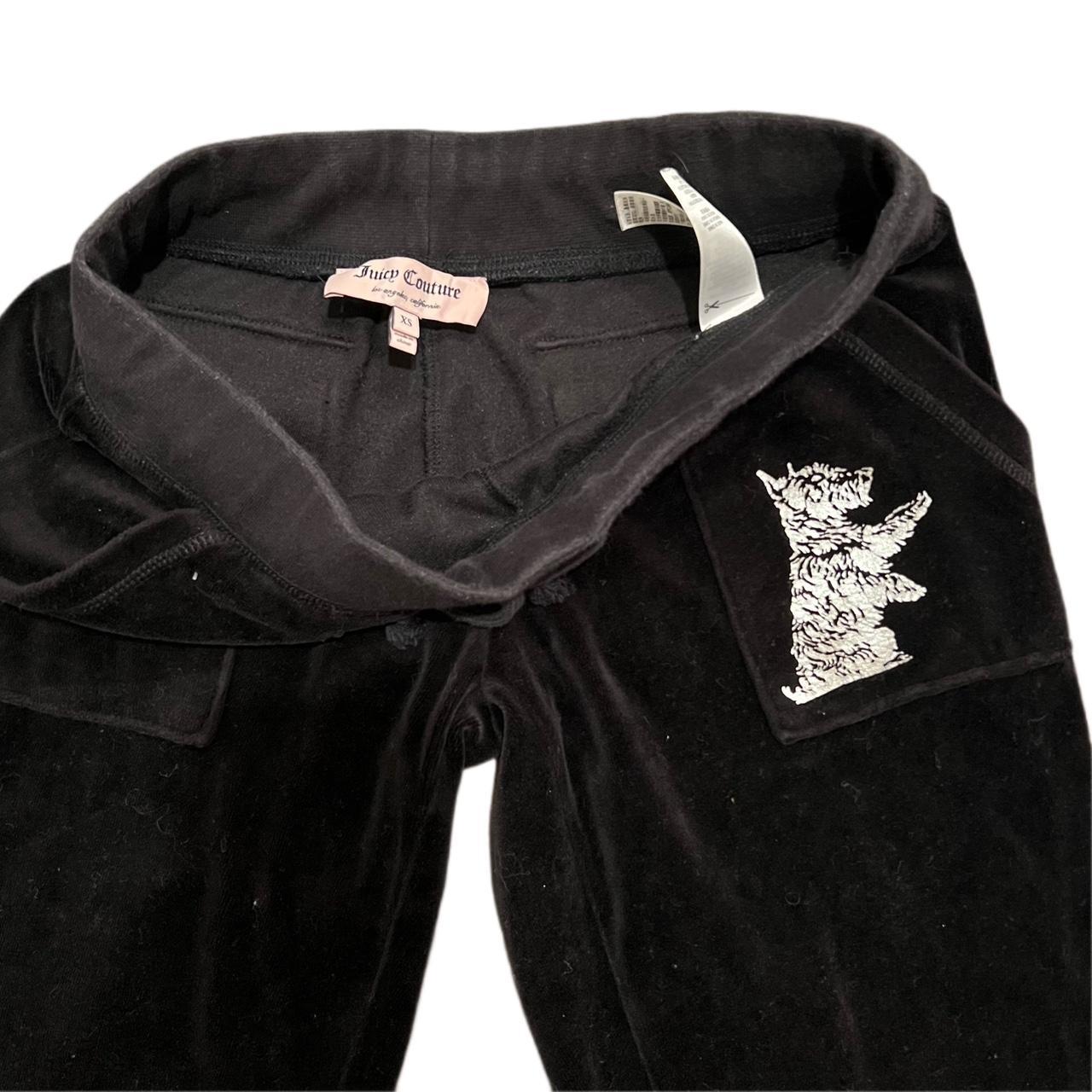 Black Velour Juicy Couture Track Pants 10 USA... Depop