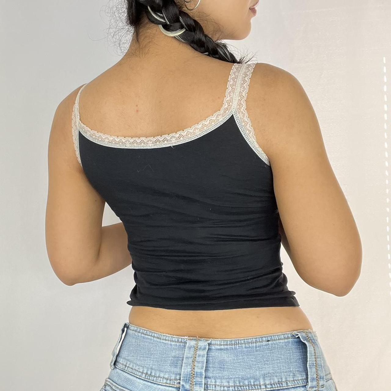 Express Women's Black Veststankscamis Depop