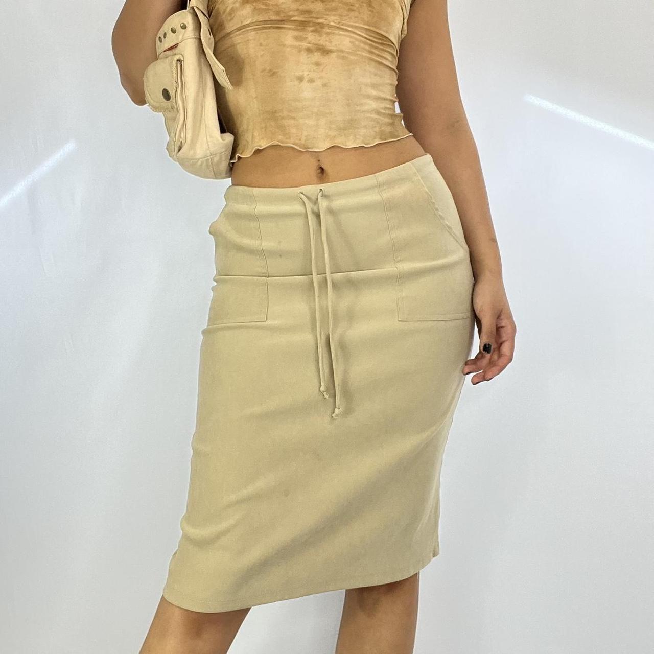 Khaki pencil on sale skirt forever 21