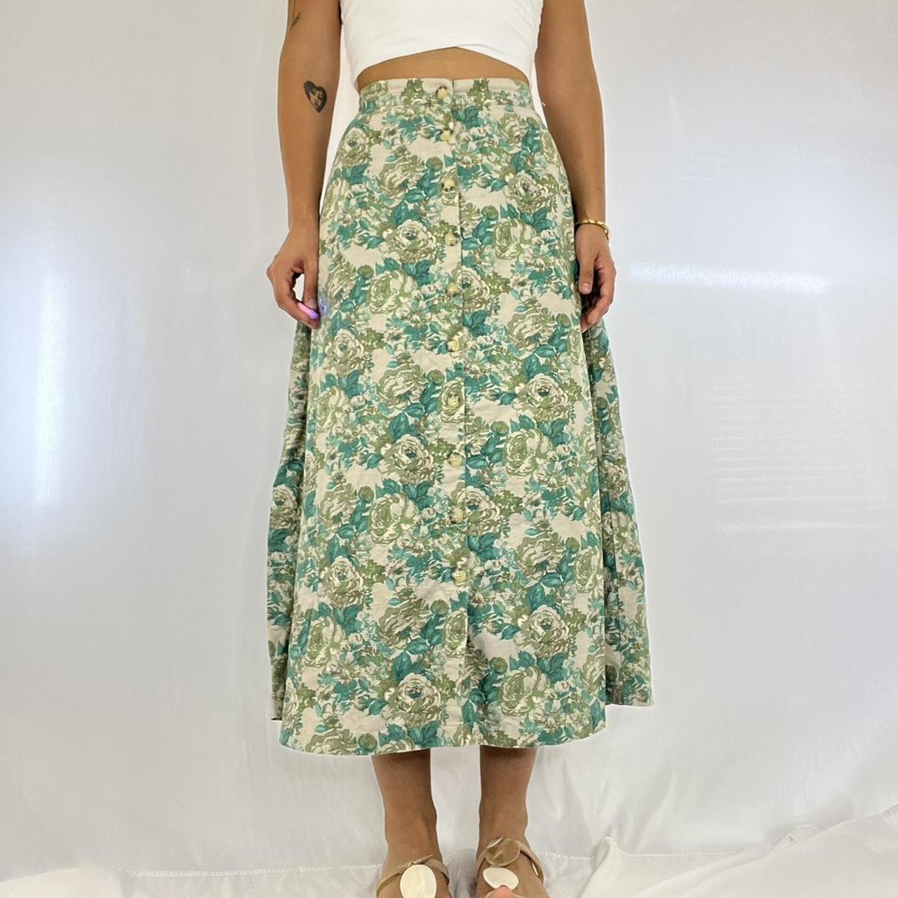 Casual Corner Women's Casual Skirt - Green/Multi … - image 1